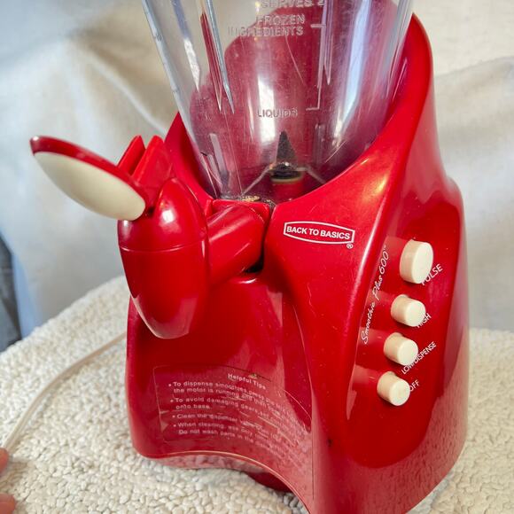 Back To Basics Smoothie Pro 600 Blender Drink Maker Dispenser Pulse Red Protein - Picture 5 of 16